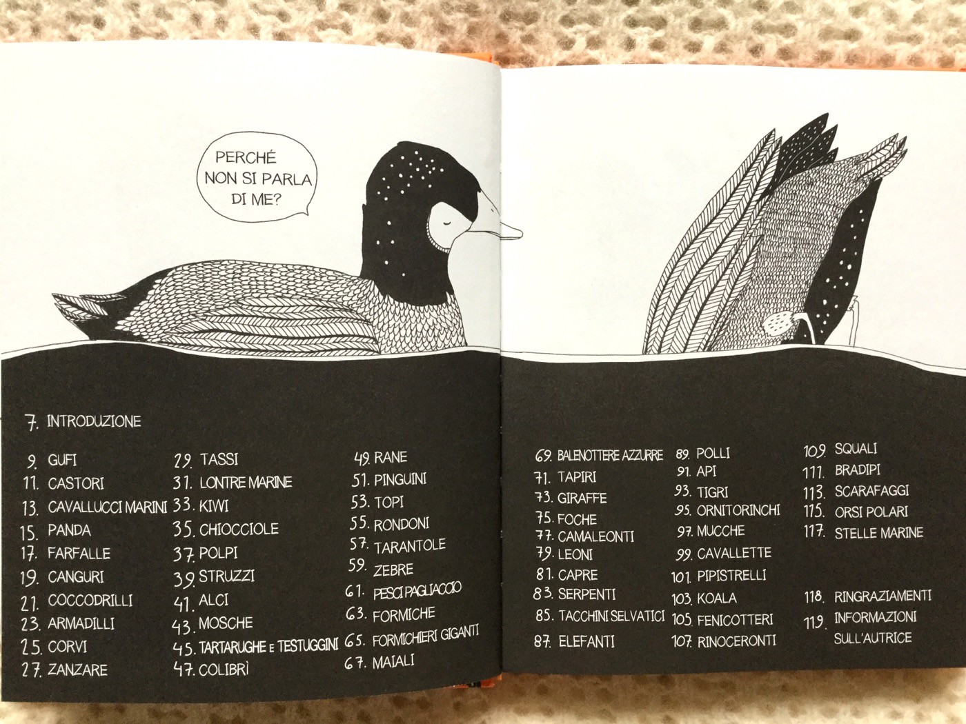 Il-piccolo-libro-dei-grandi-segreti-animali-Maja-Säfström-Nomos-Edizioni-Galline-Volanti